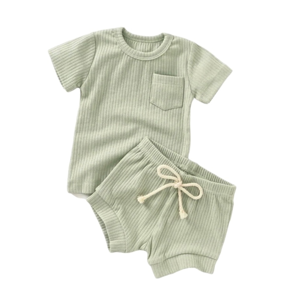 6-12M - Baby and toddler organic cotton t-shirt and short set.